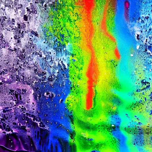 Prompt: abstract color splash with water