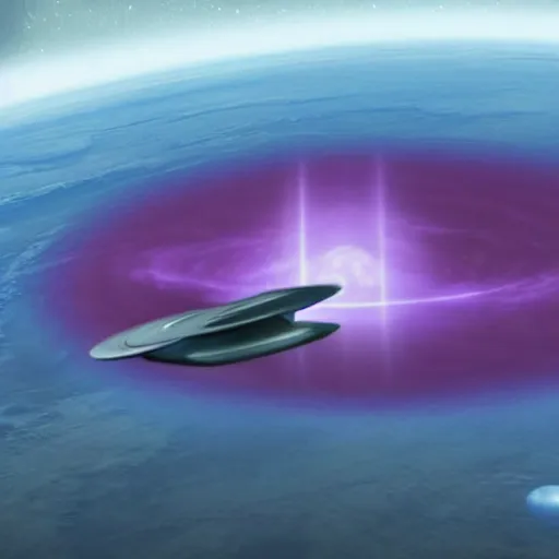 Prompt: a space ship preparing to leave a planet, the planet has purple rivers, the space ship is still on the surface of the planet, realistic, NASA