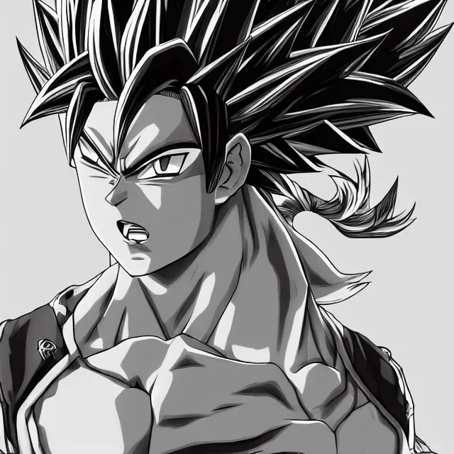 Prompt: handsome anime man goes super saiyan in the style of jojo's bizarre adventure, ultrafine hyperrealistic detailed face illustration by kim jung gi, irakli nadar, intricate linework, sharp focus, bright colors, matte, octopath traveler, final fantasy, unreal engine highly rendered, global illumination, radiant light, intricate rainbow environment