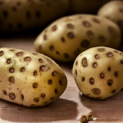 Prompt: potato trypophobia, disgusting food picture