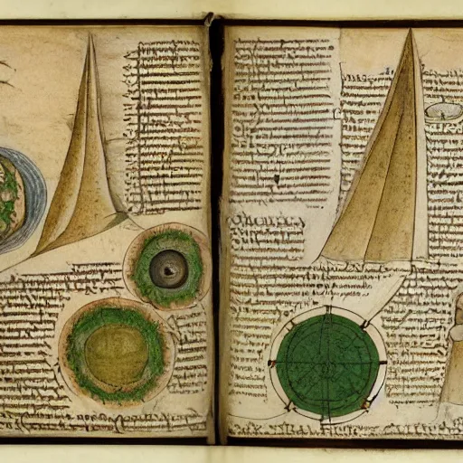 Image similar to illustrations from the newly discovered 2nd volume of the Voynich manuscript showing mysterious hi-tech devices