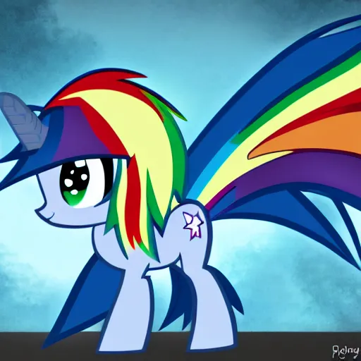 Prompt: Rainbow Dash, Pegasus Photography, sponsored by Ponies of Equestria