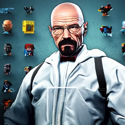 Image similar to walter white in fortnite