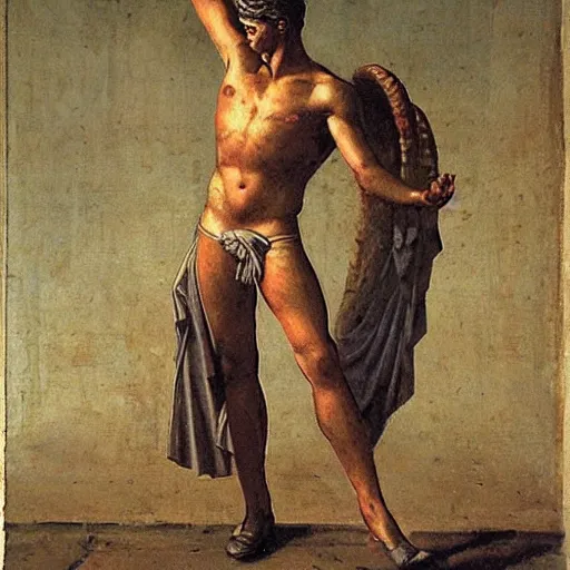 Image similar to a hero's triumph, Greco-Roman style