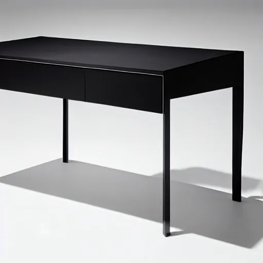 Image similar to a desk designed together by Hugo Boss and Karl Lagerfeld