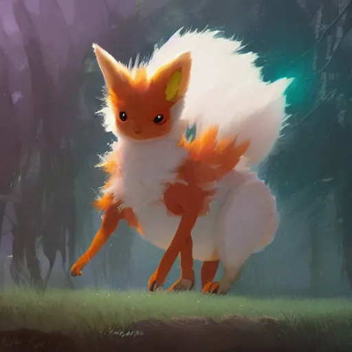 Prompt: vulpix, Greg rutkowski, Trending artstation, cinematográfica, digital Art