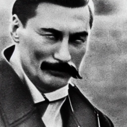 Image similar to vladimir putin starring as josef stalin living in bolshevik nightmare, circa 1 9 4 2.