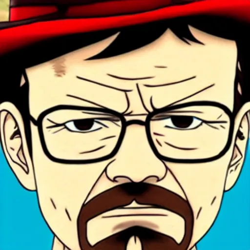 Image similar to walter white as luffy