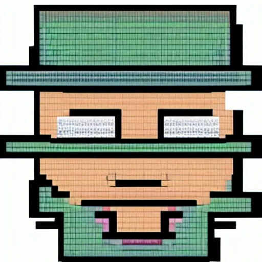 Prompt: walter white as a nintendo gameboy character, sprite