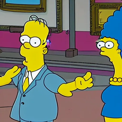 Prompt: Yo-Yo art on The Simpsons