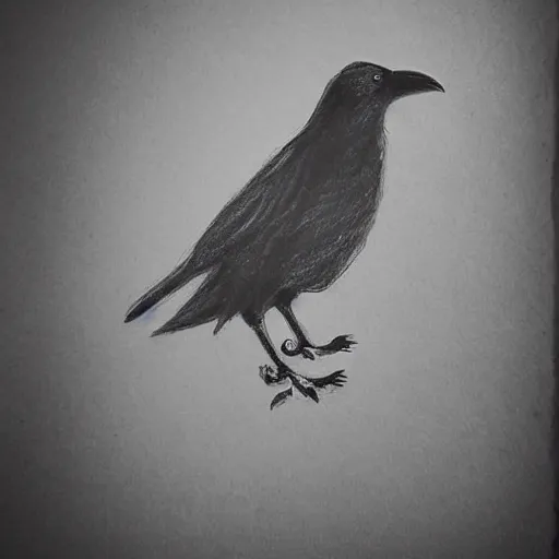 Prompt: 'I'm so tired,.. if only I could sleep,..', I spent 20 hours working on this drawing with no breaks. a picture of a crow causing mischief and generally being a goof. 'hehehe,hoho'l, 'that silly crow!', 'on no!', 'watch out!','ha ha ha ha...', are being said by mourning dove on psychedelics.