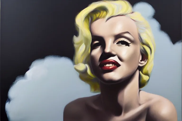 Image similar to portrait of merlyn monroe artwork by tim eitel