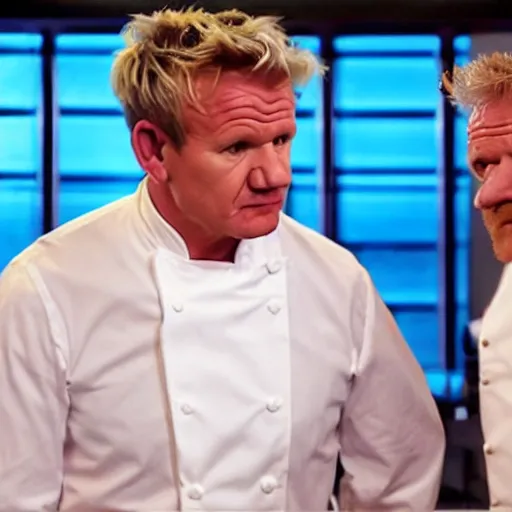 Prompt: Gordon Ramsay argues with Walter White