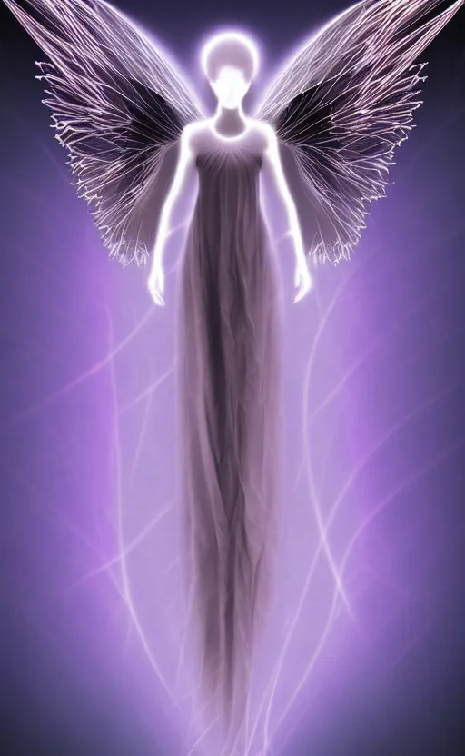 Image similar to Angel knight gothic girl made of Fractal flame,