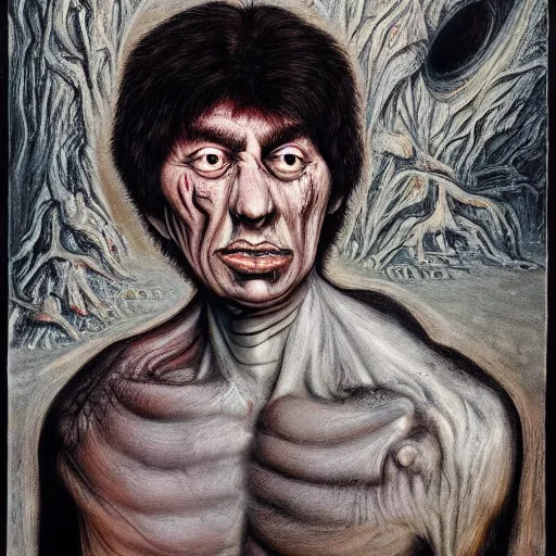 Prompt: bodyhorror portrait by h. r. giger of boris yefimovich nemtsov who became a degraded abomination, photo - realistic, color image, 2 k, highly detailed