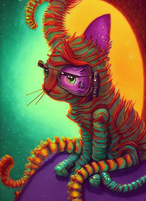 Prompt: cat seahorse fursona wearing headphones, autistic bisexual graphic designer, long haired attractive androgynous humanoid, coherent detailed character design, weirdcore voidpunk digital art by delphin enjolras, leonetto cappiello, simon stalenhag, louis wain, furaffinity, cgsociety, trending on deviantart