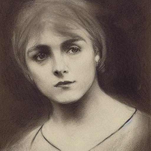 Prompt: a young woman detective by alfred stevens, charcoal