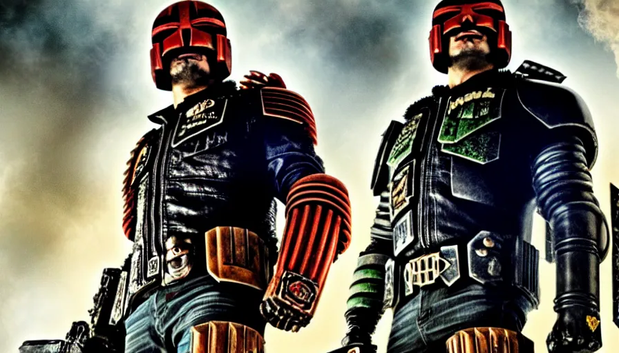 Image similar to big budget judge dredd action movie