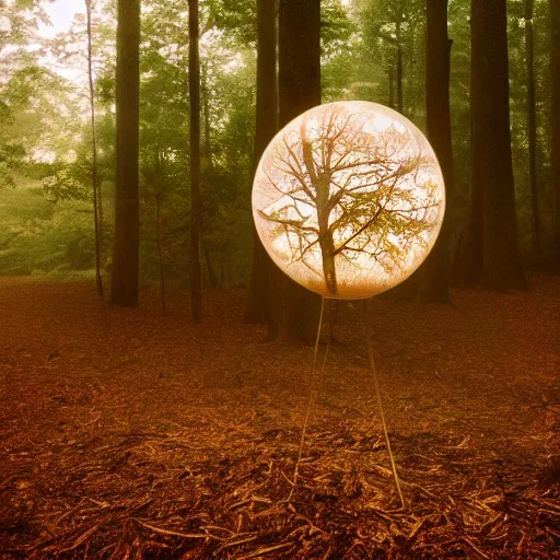 Prompt: forest in a magic sphere