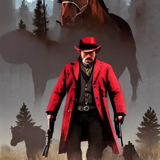 Image similar to putin in red dead redemption 2 by greg rutkowski