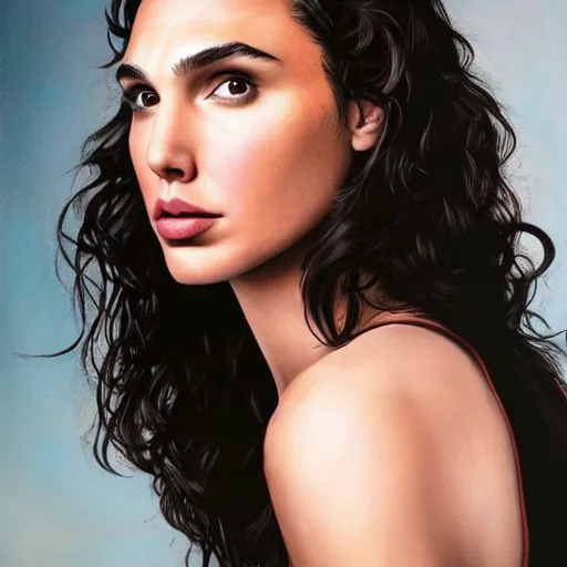 Prompt: portrait of gal gadot, by ian francis