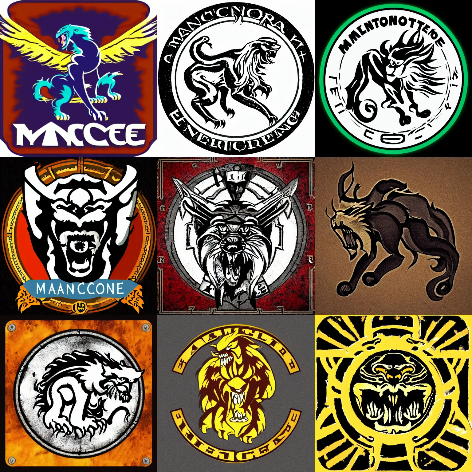 Prompt: manticore logo