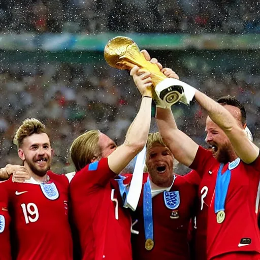 Image similar to England lifting the World Cup