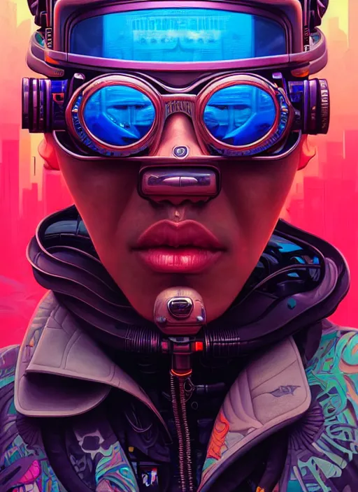 Image similar to high quality high detail portrait of a diesel punk in a futuristic city, tristan eaton, victo ngai, artgerm, rhads, ross draws, hyperrealism, intricate detailed