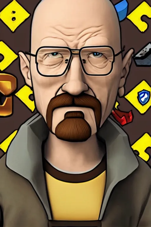 Image similar to walter white as a character in clash of clans