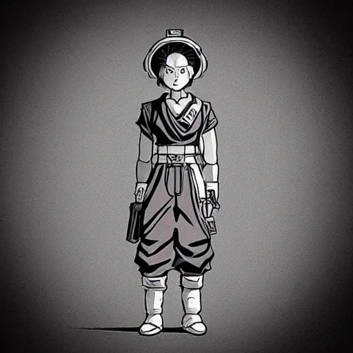 Prompt: “ female soldier. in the style of akira toriyama ”