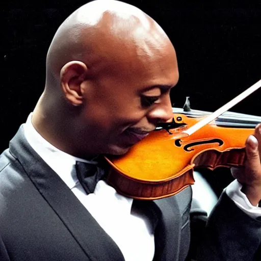 Prompt: dave chappelle playing a violin