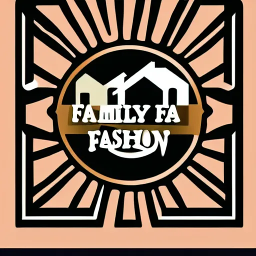 Image similar to family fashion logo, flat art, vector design