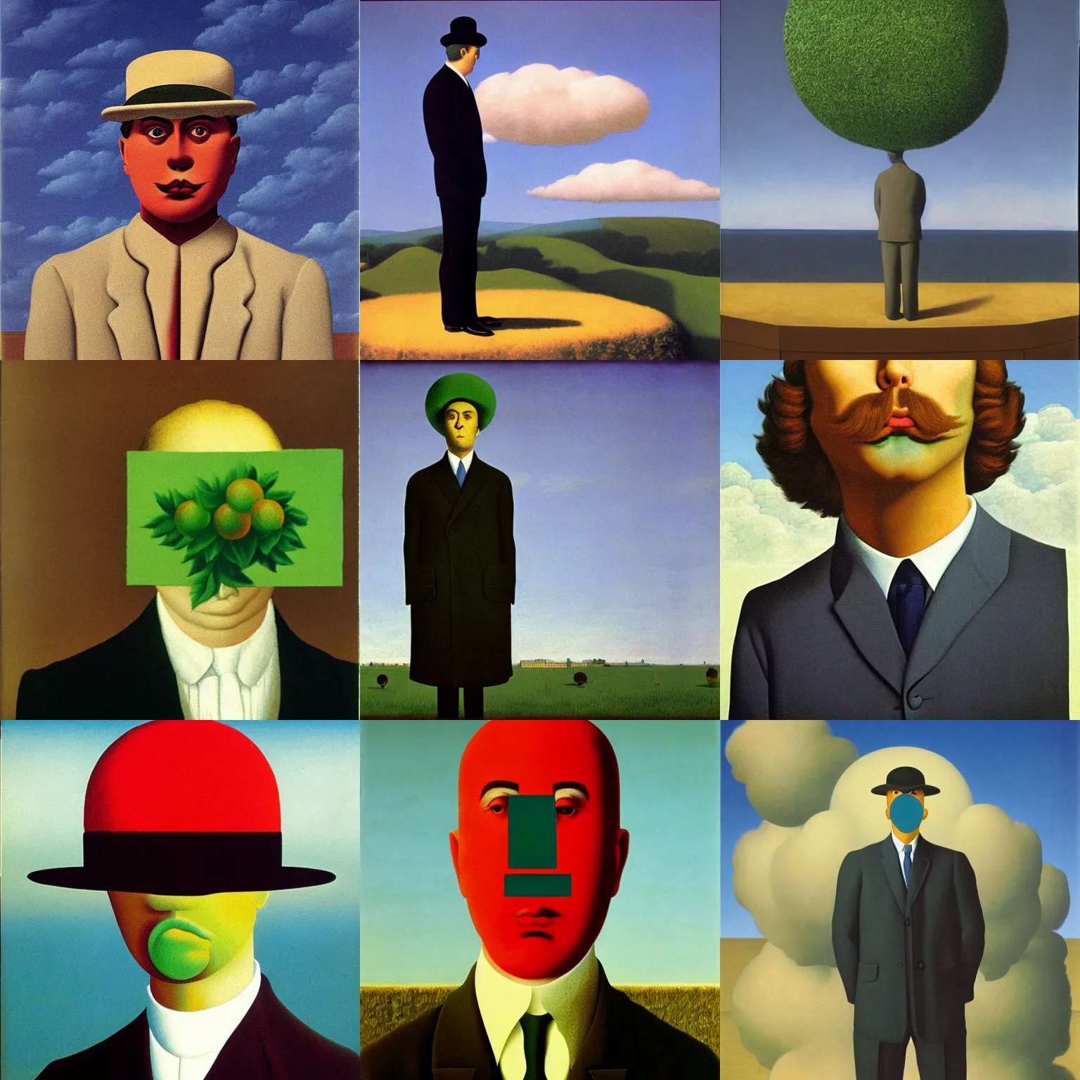 Prompt: The Son of Man by René Magritte