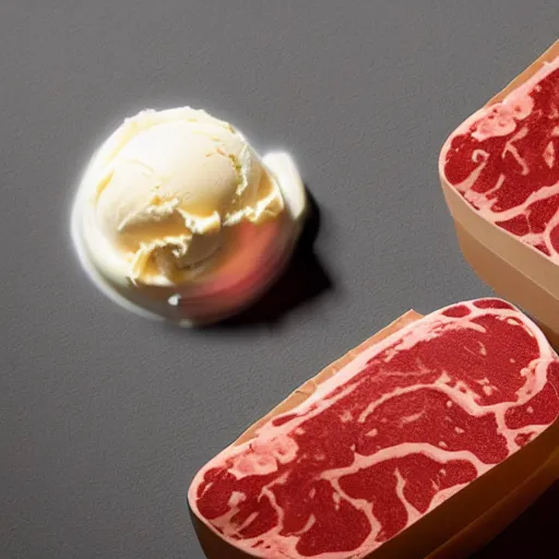 Image similar to icecream made of meat