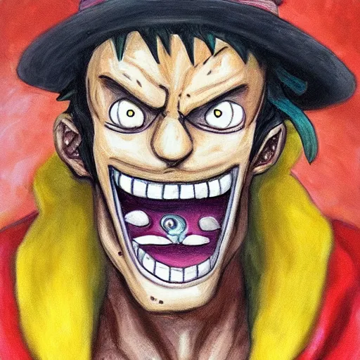 Prompt: Sir Crocodile from One Piece as a oil painting