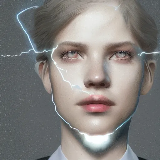 Image similar to a fearless leader of collaborative intelligence by miles johnston, portrait, volumetric lightning, ambient light, trending on artstation, award winning