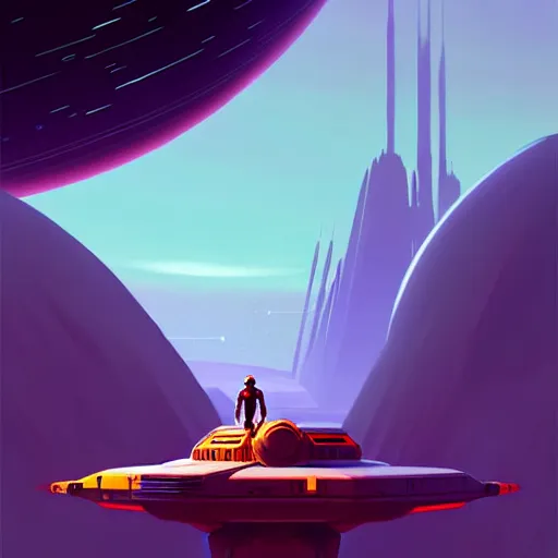 Image similar to a space opera mercenary character in a scenic environment by christopher balaskas