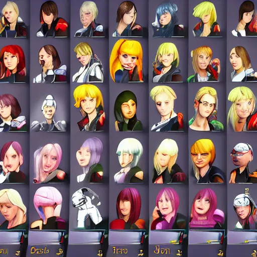 Image similar to Chloe Sevigny in a fighting game character select screen