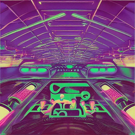 Prompt: lofi vaporwave retro futurism album artwork underground unknown artist feeling alone in a crowd