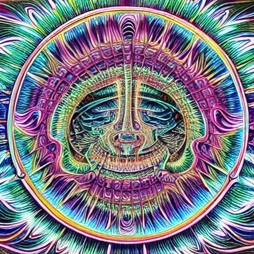 Image similar to a psychedelic detailed drawing by alex grey, behance, psychedelic art, psychedelic, high detailed, hypnotic