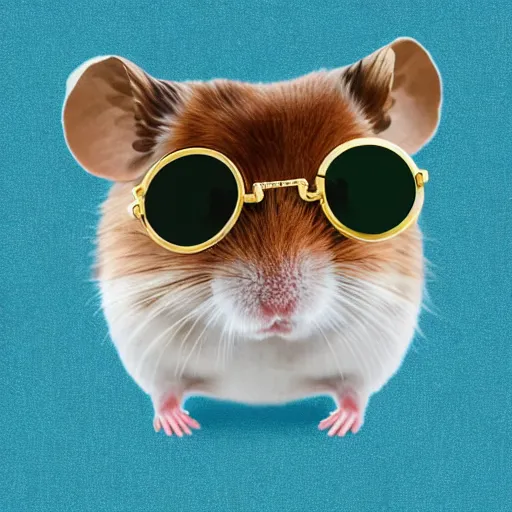 Image similar to cool hamster wearing shades and a gold chain