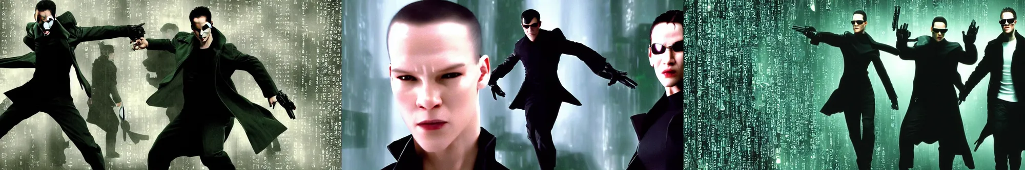 Prompt: Screenshot from the matrix 6, Neo in Action 4k HDR