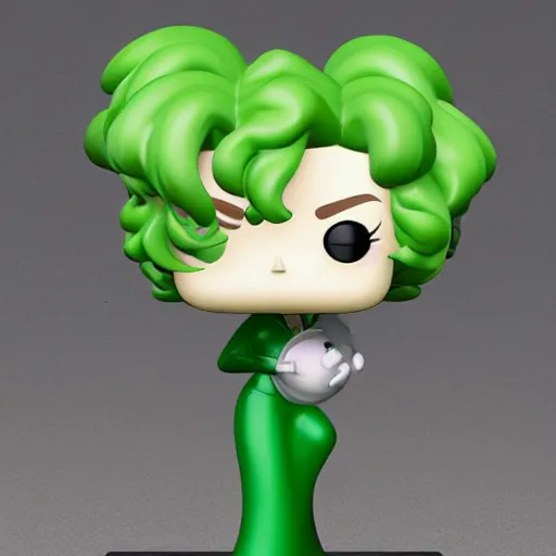 Image similar to tatsumaki, funko pop of tatsumaki, product design, product photo