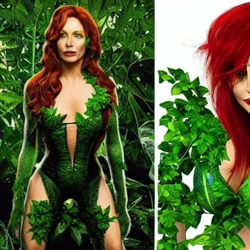 Image similar to Elon Musk as poison ivy