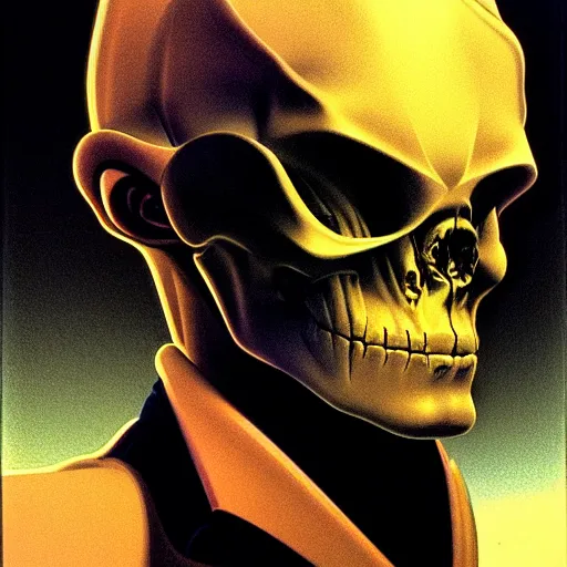 Prompt: medium portrait soft light, by syd mead and bernie wrightson, inspired by mars attacks, sharp high detail,