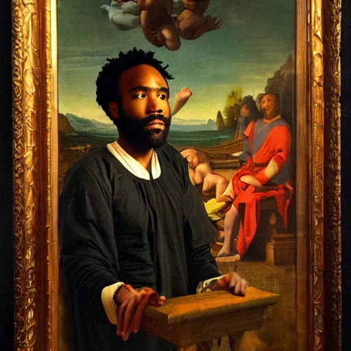 Prompt: donald glover, Renaissance painting