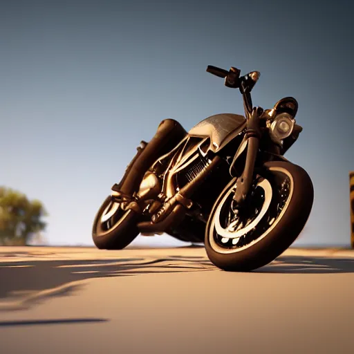 Image similar to 🐇🏍, octane render, unreal engine 5, digital art, cinema 4 d cinematica.