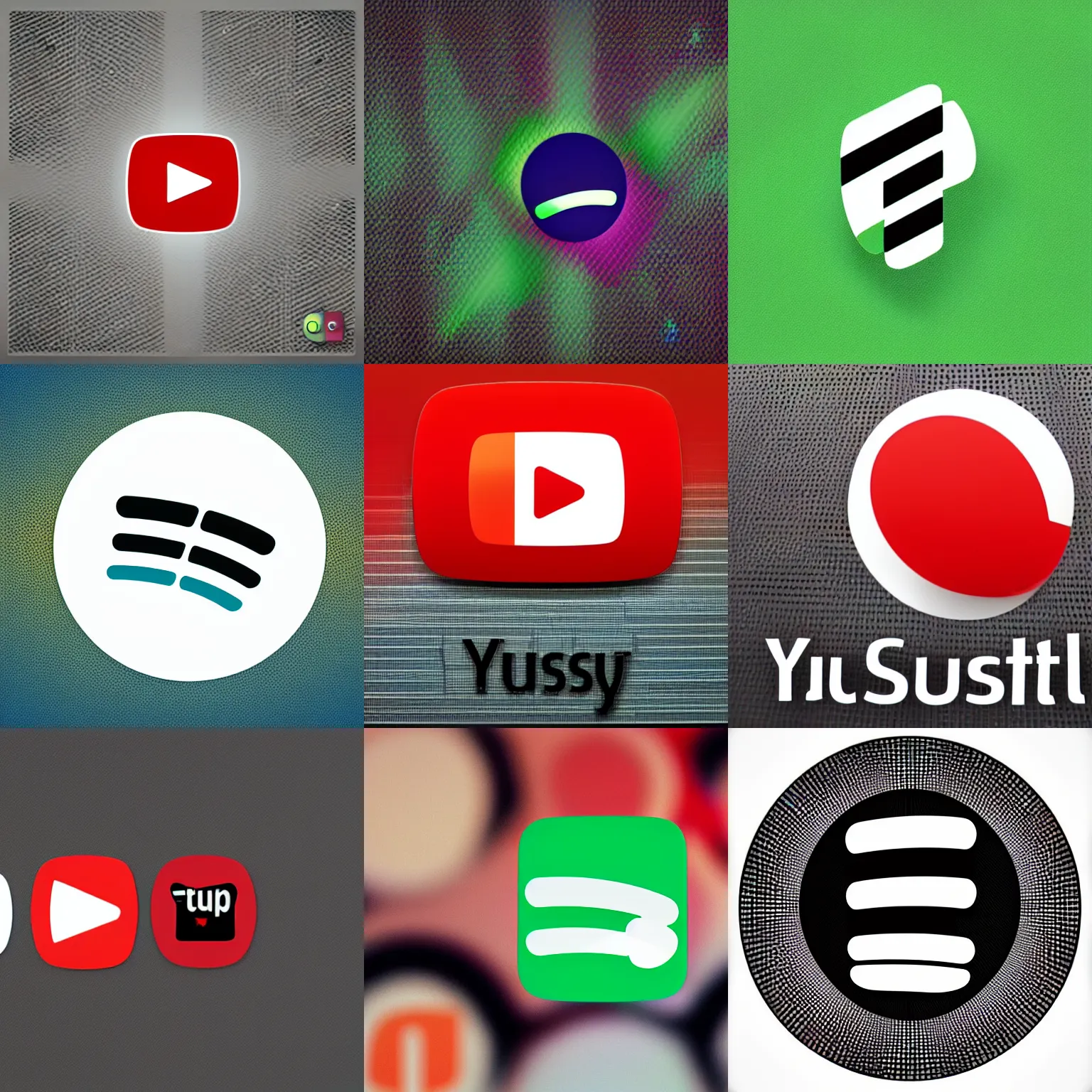 Prompt: Fusion between Spotify and Youtube logo