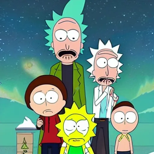 Prompt: rick and morty on South Park