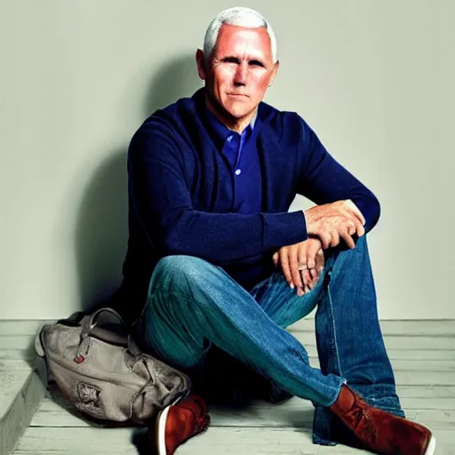 Prompt: photo of mike pence, by martin schoeller for abercrombie and fitch